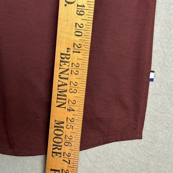 Kit and Ace Mens Shirt Medium Burgundy Stretch Button Up Dress Shirt Comfort Fit - Picture 9 of 10